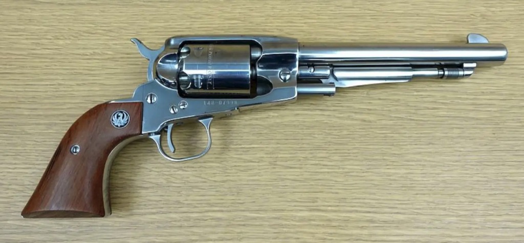 Scarce Ruger Old Army .44 Revolver, Bright Stainless Steel & Cowboy Sights -- LNIB