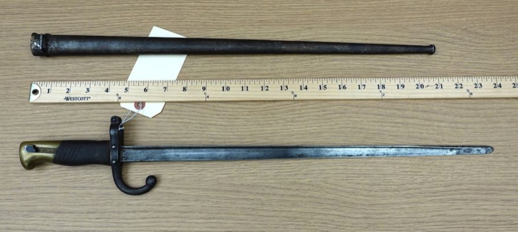 Early Pattern French Gras T-Back Bayonet & Scabbard