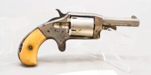 Iver-Johnson SA Nickel .32 Rimfire With Ivory Grips